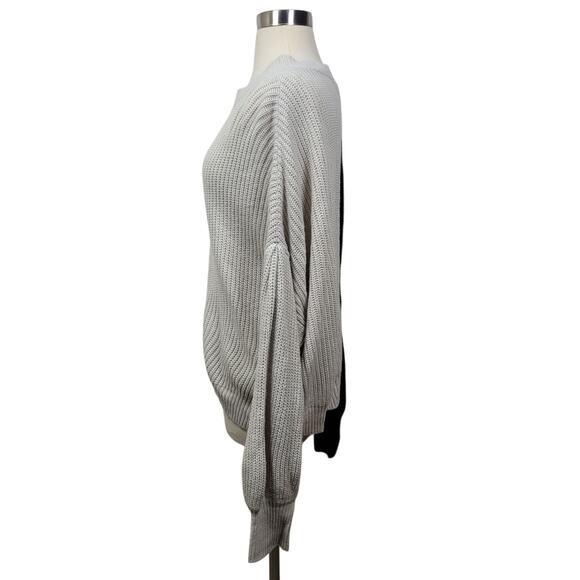 Sanctuary Colorblock Sweater Womens Small Black Gray Pullover Knit Crewneck Cozy - Picture 8 of 10